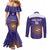 Custom Argentina Football Couples Matching Mermaid Dress and Long Sleeve Button Shirt Vamos La Albiceleste Purple Version - Wonder Print Shop