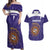 Custom Argentina Football Couples Matching Off Shoulder Maxi Dress and Hawaiian Shirt Vamos La Albiceleste Purple Version - Wonder Print Shop