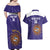 Custom Argentina Football Couples Matching Off Shoulder Maxi Dress and Hawaiian Shirt Vamos La Albiceleste Purple Version - Wonder Print Shop