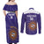 Custom Argentina Football Couples Matching Off Shoulder Maxi Dress and Long Sleeve Button Shirt Vamos La Albiceleste Purple Version - Wonder Print Shop