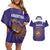 Custom Argentina Football Couples Matching Off Shoulder Short Dress and Hawaiian Shirt Vamos La Albiceleste Purple Version - Wonder Print Shop