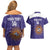 Custom Argentina Football Couples Matching Off Shoulder Short Dress and Hawaiian Shirt Vamos La Albiceleste Purple Version - Wonder Print Shop