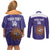 Custom Argentina Football Couples Matching Off Shoulder Short Dress and Long Sleeve Button Shirt Vamos La Albiceleste Purple Version - Wonder Print Shop