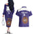 Custom Argentina Football Couples Matching Off The Shoulder Long Sleeve Dress and Hawaiian Shirt Vamos La Albiceleste Purple Version - Wonder Print Shop