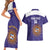 Custom Argentina Football Couples Matching Short Sleeve Bodycon Dress and Hawaiian Shirt Vamos La Albiceleste Purple Version - Wonder Print Shop