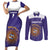 Custom Argentina Football Couples Matching Short Sleeve Bodycon Dress and Long Sleeve Button Shirt Vamos La Albiceleste Purple Version - Wonder Print Shop