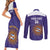 Custom Argentina Football Couples Matching Short Sleeve Bodycon Dress and Long Sleeve Button Shirt Vamos La Albiceleste Purple Version - Wonder Print Shop