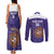 Custom Argentina Football Couples Matching Tank Maxi Dress and Long Sleeve Button Shirt Vamos La Albiceleste Purple Version - Wonder Print Shop