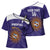 Custom Argentina Football Cross Shoulder Shirt Vamos La Albiceleste Purple Version - Wonder Print Shop