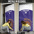 Custom Argentina Football Door Cover Vamos La Albiceleste Purple Version - Wonder Print Shop