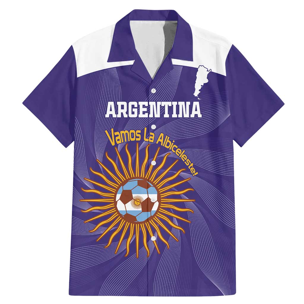 Custom Argentina Football Family Matching Mermaid Dress and Hawaiian Shirt Vamos La Albiceleste Purple Version - Wonder Print Shop