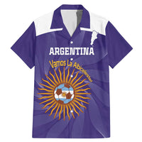 Custom Argentina Football Family Matching Mermaid Dress and Hawaiian Shirt Vamos La Albiceleste Purple Version - Wonder Print Shop