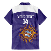 Custom Argentina Football Family Matching Mermaid Dress and Hawaiian Shirt Vamos La Albiceleste Purple Version - Wonder Print Shop