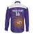 Custom Argentina Football Family Matching Off The Shoulder Long Sleeve Dress and Hawaiian Shirt Vamos La Albiceleste Purple Version - Wonder Print Shop