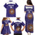 Custom Argentina Football Family Matching Puletasi and Hawaiian Shirt Vamos La Albiceleste Purple Version - Wonder Print Shop