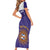 Custom Argentina Football Family Matching Short Sleeve Bodycon Dress and Hawaiian Shirt Vamos La Albiceleste Purple Version - Wonder Print Shop