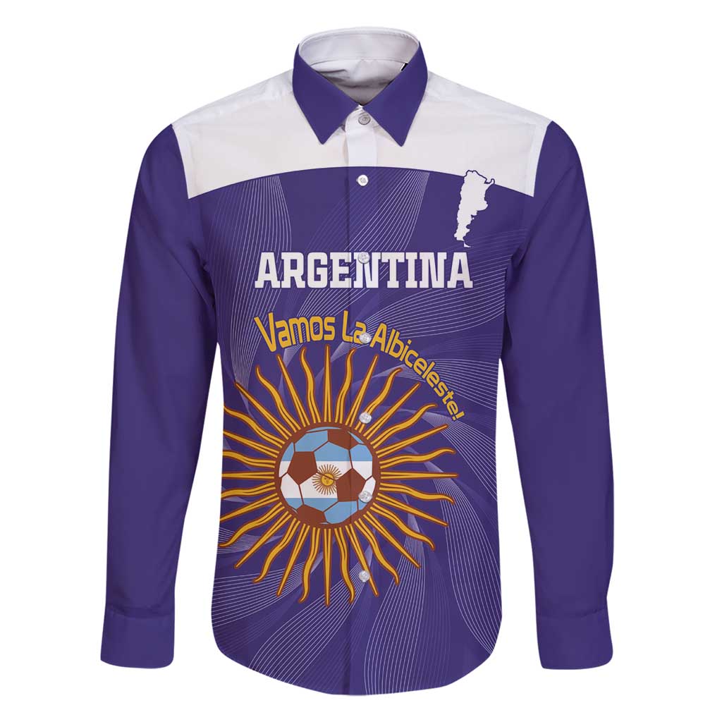 Custom Argentina Football Family Matching Summer Maxi Dress and Hawaiian Shirt Vamos La Albiceleste Purple Version - Wonder Print Shop