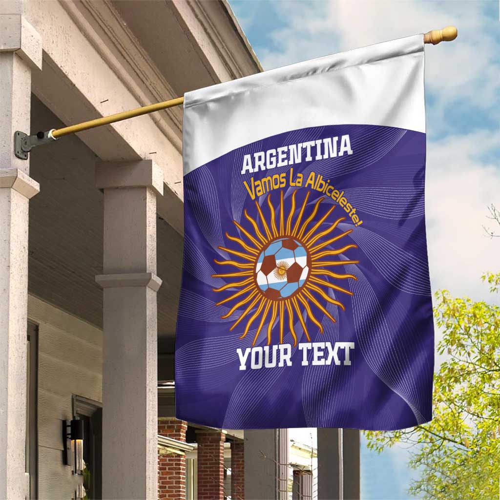 Custom Argentina Football Garden Flag Vamos La Albiceleste Purple Version - Wonder Print Shop