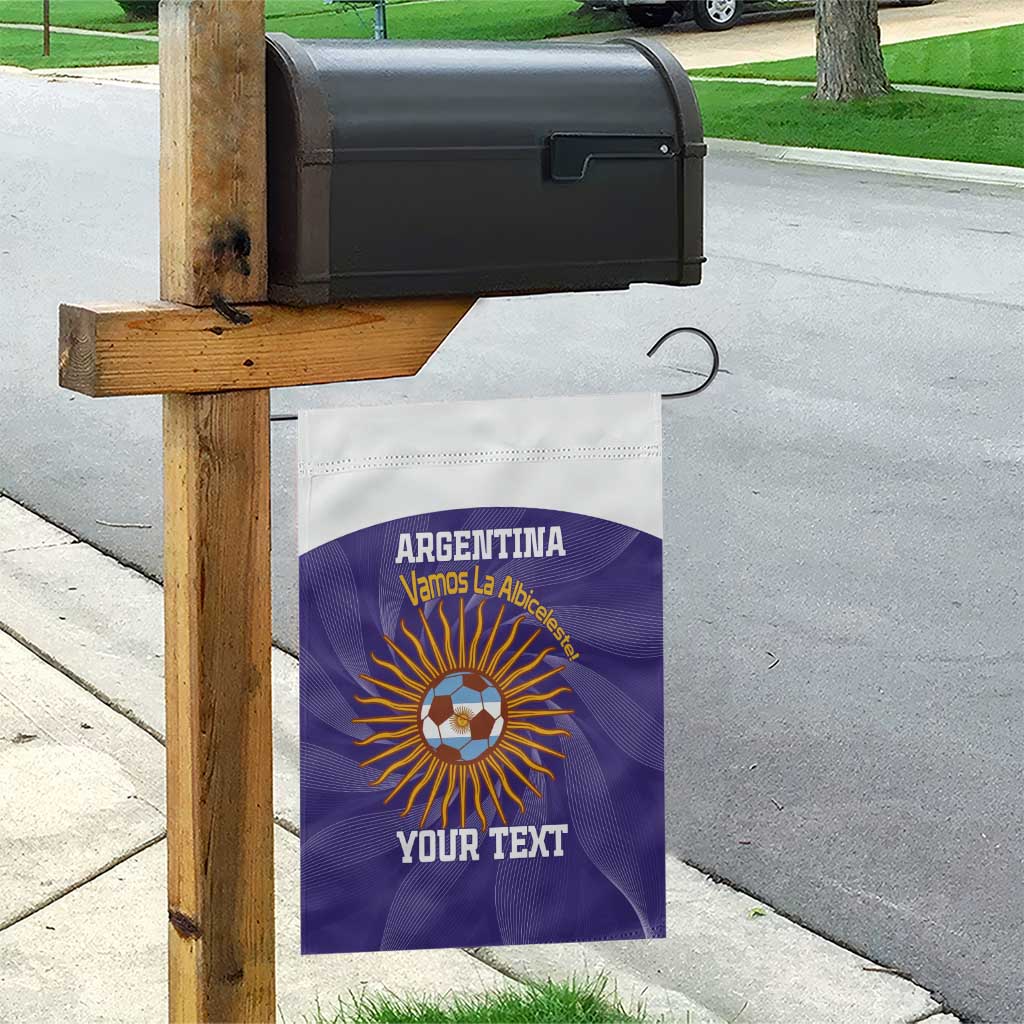 Custom Argentina Football Garden Flag Vamos La Albiceleste Purple Version - Wonder Print Shop