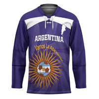 Custom Argentina Football Hockey Jersey Vamos La Albiceleste Purple Version - Wonder Print Shop
