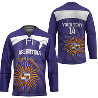 Custom Argentina Football Hockey Jersey Vamos La Albiceleste Purple Version - Wonder Print Shop