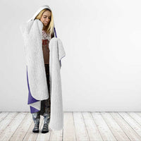 Custom Argentina Football Hooded Blanket Vamos La Albiceleste Purple Version - Wonder Print Shop