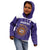 Custom Argentina Football Kid Hoodie Vamos La Albiceleste Purple Version - Wonder Print Shop