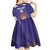 Custom Argentina Football Kid Short Sleeve Dress Vamos La Albiceleste Purple Version - Wonder Print Shop