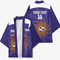 Custom Argentina Football Kimono Vamos La Albiceleste Purple Version - Wonder Print Shop