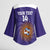 Custom Argentina Football Kimono Sleeve Blouse Vamos La Albiceleste Purple Version - Wonder Print Shop