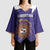 Custom Argentina Football Kimono Sleeve Blouse Vamos La Albiceleste Purple Version - Wonder Print Shop