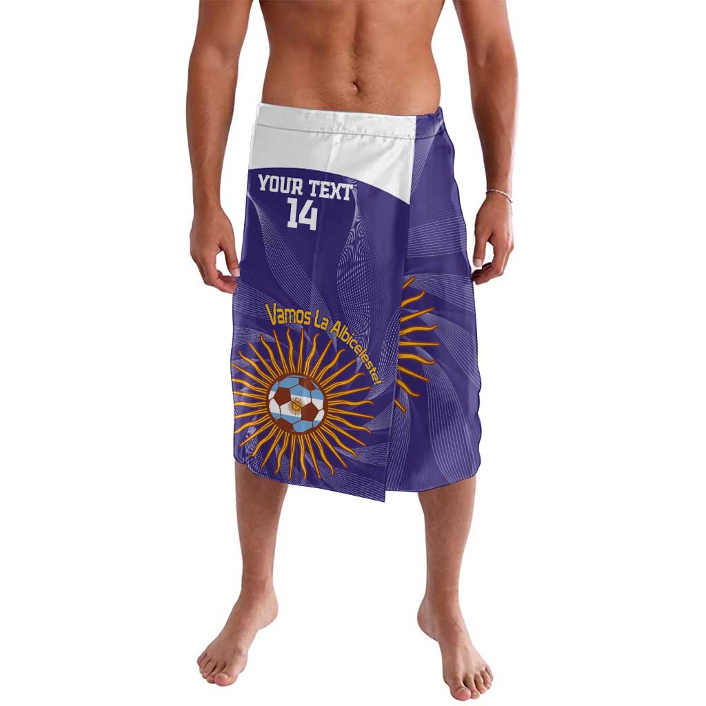 Custom Argentina Football Lavalava Vamos La Albiceleste Purple Version - Wonder Print Shop