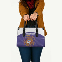Custom Argentina Football Leather Bag Vamos La Albiceleste Purple Version - Wonder Print Shop