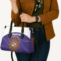 Custom Argentina Football Leather Bag Vamos La Albiceleste Purple Version - Wonder Print Shop