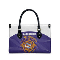 Custom Argentina Football Leather Bag Vamos La Albiceleste Purple Version - Wonder Print Shop