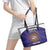 Custom Argentina Football Leather Tote Bag Vamos La Albiceleste Purple Version - Wonder Print Shop