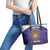 Custom Argentina Football Leather Tote Bag Vamos La Albiceleste Purple Version - Wonder Print Shop