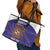 Custom Argentina Football Leather Tote Bag Vamos La Albiceleste Purple Version - Wonder Print Shop