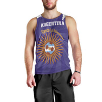 Custom Argentina Football Men Tank Top Vamos La Albiceleste Purple Version - Wonder Print Shop