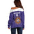 Custom Argentina Football Off Shoulder Sweater Vamos La Albiceleste Purple Version - Wonder Print Shop