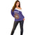 Custom Argentina Football Off Shoulder Sweater Vamos La Albiceleste Purple Version - Wonder Print Shop