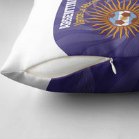 Custom Argentina Football Pillow Cover Vamos La Albiceleste Purple Version - Wonder Print Shop