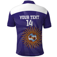 Custom Argentina Football Polo Shirt Vamos La Albiceleste Purple Version - Wonder Print Shop