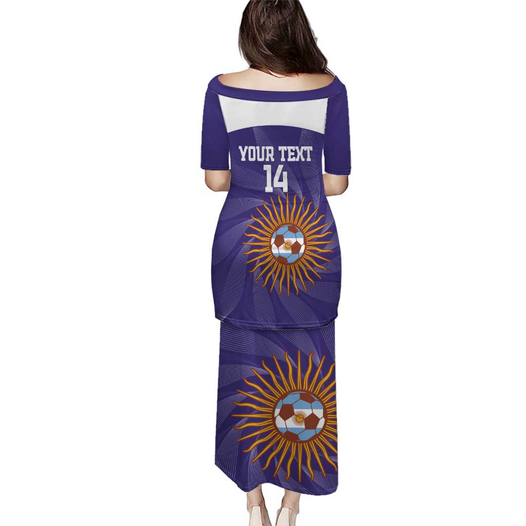 Custom Argentina Football Puletasi Vamos La Albiceleste Purple Version - Wonder Print Shop