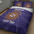 Custom Argentina Football Quilt Bed Set Vamos La Albiceleste Purple Version - Wonder Print Shop