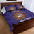 Custom Argentina Football Quilt Bed Set Vamos La Albiceleste Purple Version - Wonder Print Shop