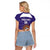 Custom Argentina Football Raglan Cropped T Shirt Vamos La Albiceleste Purple Version - Wonder Print Shop