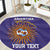 Custom Argentina Football Round Carpet Vamos La Albiceleste Purple Version - Wonder Print Shop