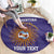 Custom Argentina Football Round Carpet Vamos La Albiceleste Purple Version - Wonder Print Shop