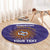 Custom Argentina Football Round Carpet Vamos La Albiceleste Purple Version - Wonder Print Shop